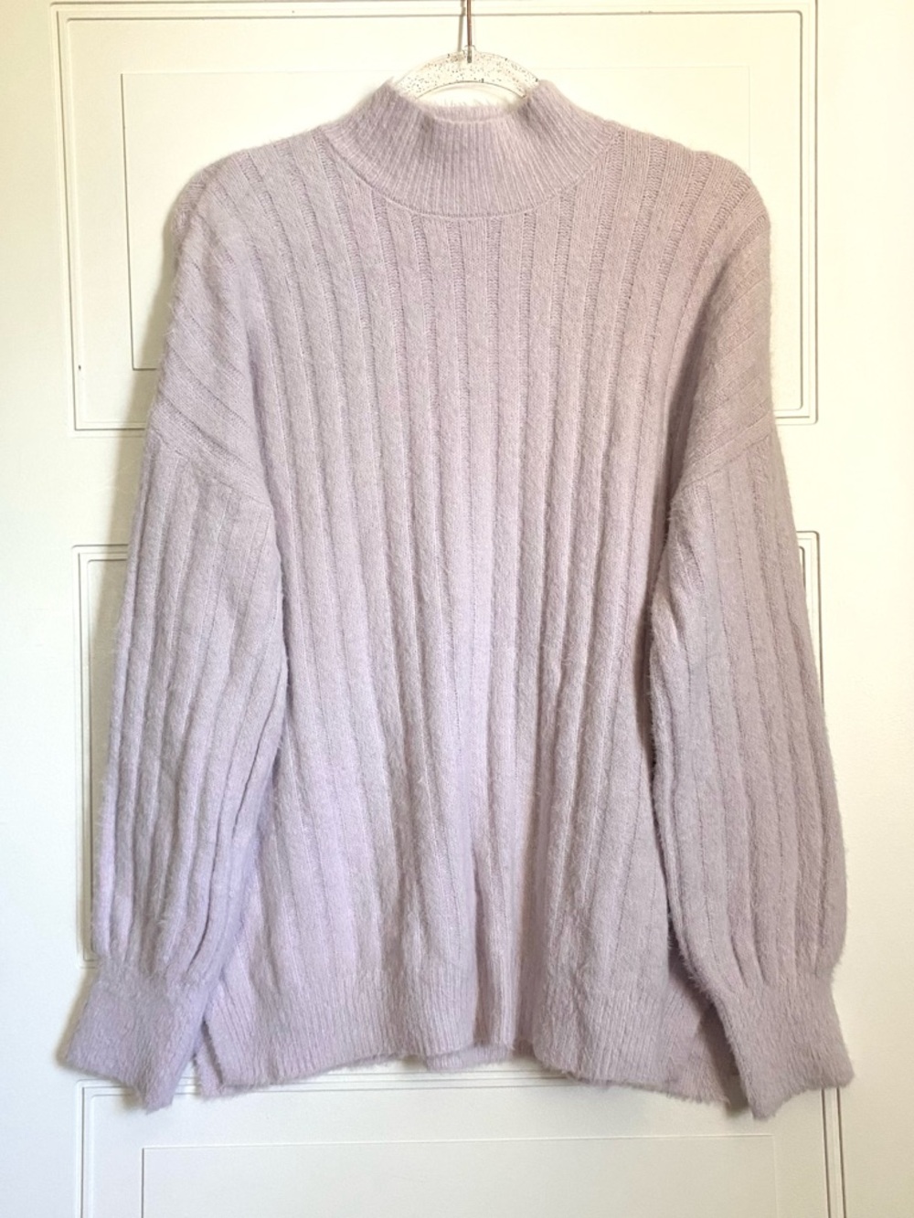 NWOT Jessica Simpson Light Purple Fuzzy Sweater Large